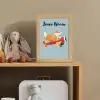 Vos - Vliegtuig - Blauw Light Box met kabel (Kinderlampje) klein -sfeer2_kind