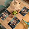 Kerstvreugde - Sneeuw - Kleurrijk Placemat vinyl groot -zzsfeer5_Kitchenyeah-website