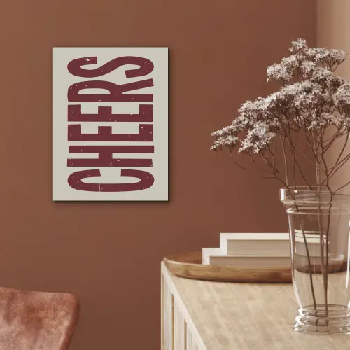 Red - Cheers - Decoratie - Beige PET vilt klein -sfeer4