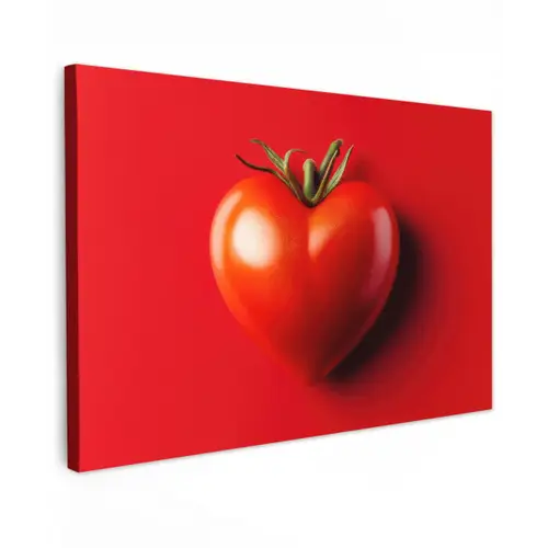 Tomaat - Rood - Hart canvas 2cm klein -z3d