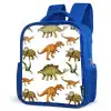 Dinosaurus - Tekening - Kinderen - Jongens - Kinderen Kinderrugzak - Blauw middel -schuin