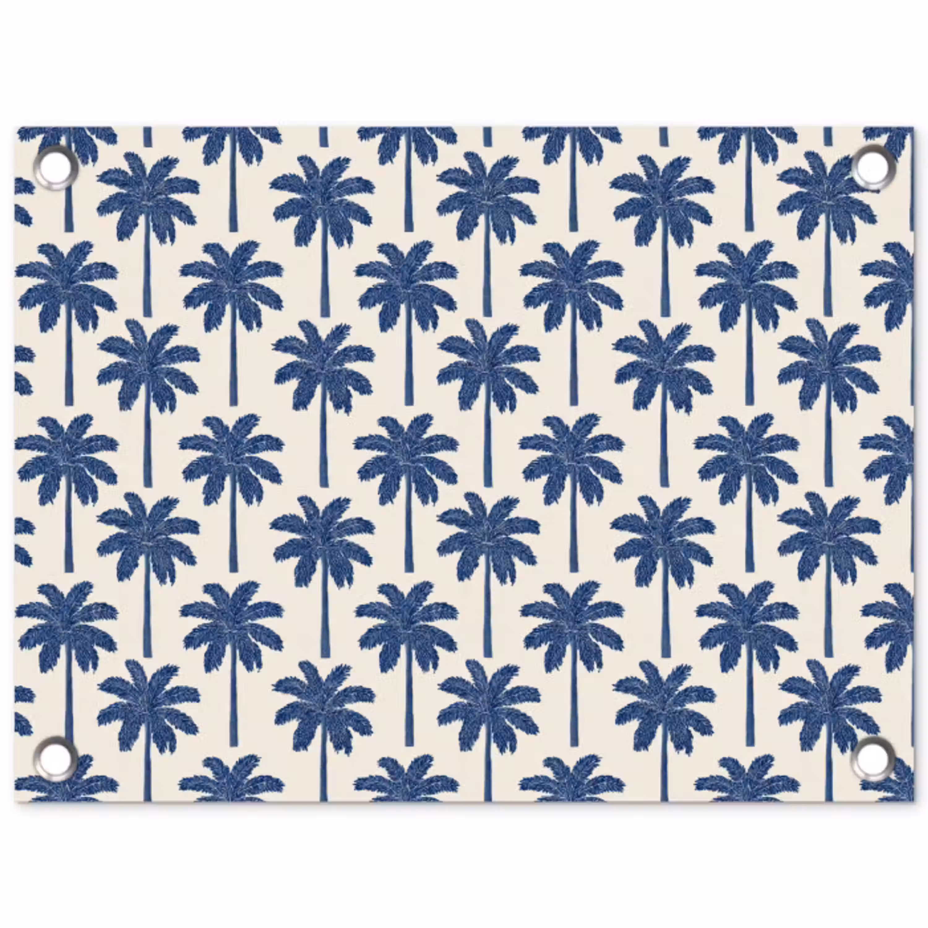 Symmetrisch - Palm - Blauw tuinposter los doek klein 239 -3d