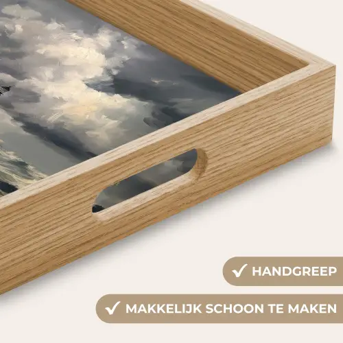 Vuurtoren - Golven - Storm Dienblad Rechthoek middel -USP_HandgreepNL