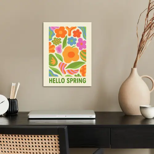 Illustratie - Bloemen - Quote - Kleurrijk poster papier klein -sfeer1