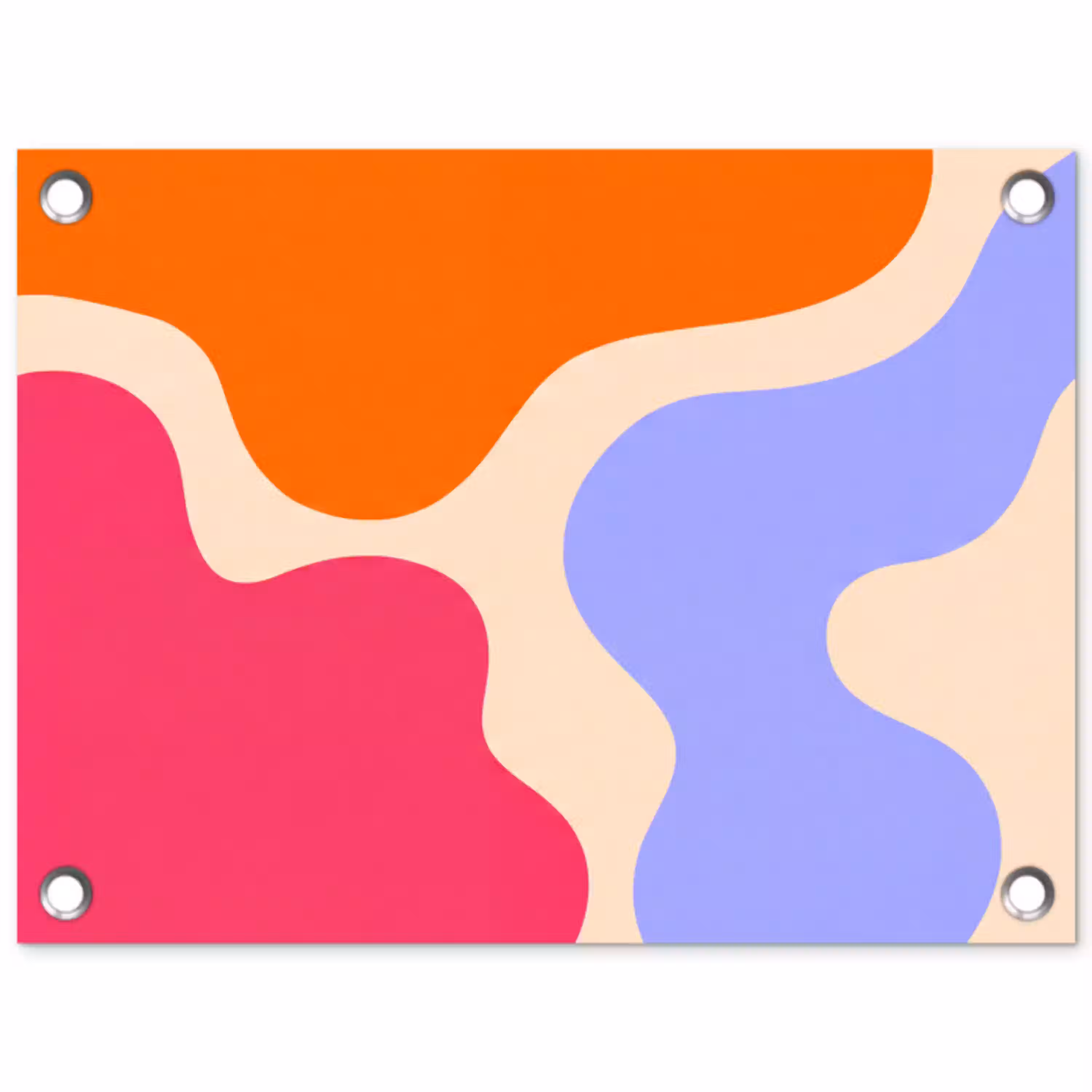 Abstract - Organische vormen - Design - Modern - Kleurrijk tuinposter los doek klein -3d
