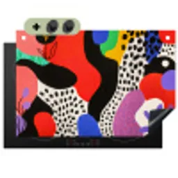Abstract - Vormen - Kleuren - Stippen Inductie beschemer met haakjes klein -3d