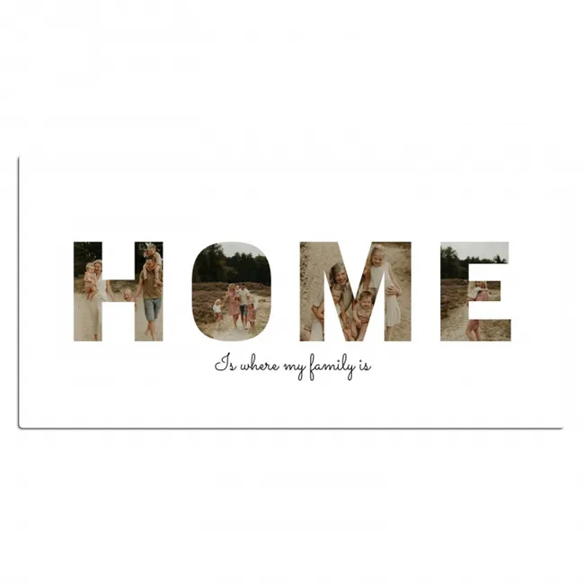 Gepersonaliseerde bureau onderlegger - Home - Lettercollage