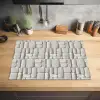 Reliëf - Structuur - Wit Inductie beschermer vinyl 3mm klein 276 -sfeer5