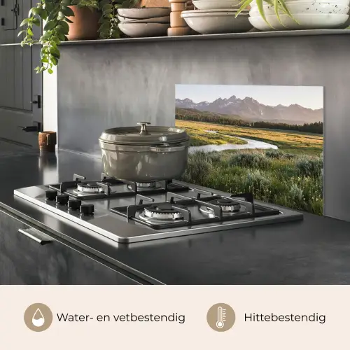 Berglandschap - Rivier - Bos keuken achterwand spatscherm klein -usp_NL