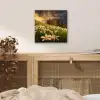 Bloemenveld - Heuvels - Zonsondergang - Berg - Natuur - Wit - Heuvels aluminium wit klein -sfeer3