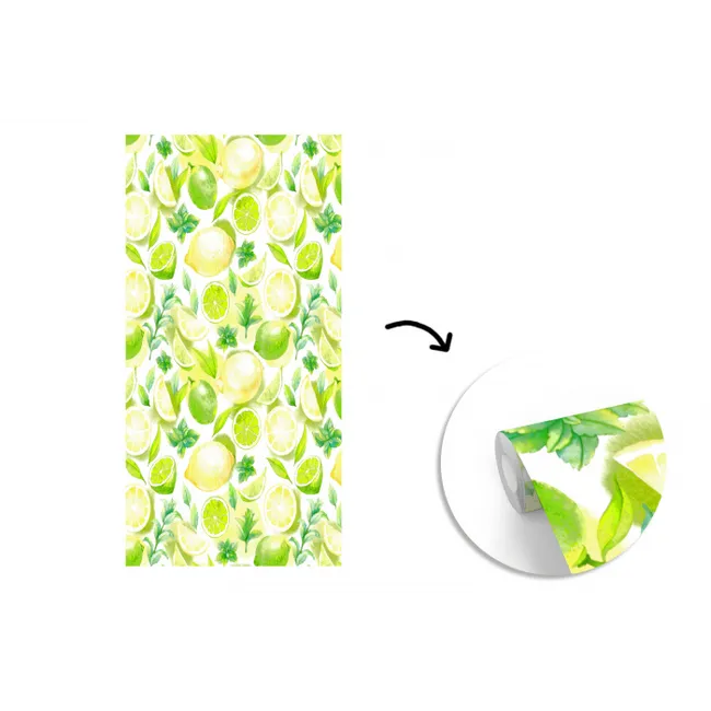 Citroen - Geel - Limoen - Groen fotobehang vinyl groot 64 -3d