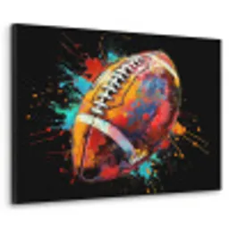 Graffiti - Sport - Rugby - American Football Textielframe - compleet frame klein -3d