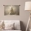 Kerst - kerstboom - Sneeuw - Art Wandkleed katoen klein -sfeer4