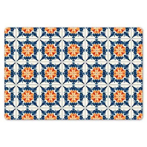 Traditioneel - Tegel - Oranje Placemat vinyl groot 368 -zzsfeer1_Kitchenyeah-website
