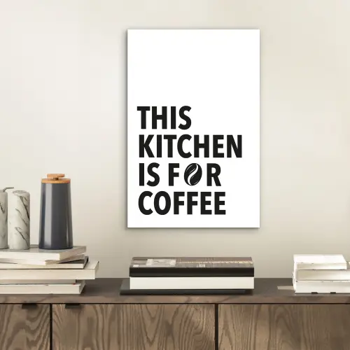 Quotes  - Koffie - Bonen - Modern aluminium wit klein -sfeer1