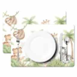 Dieren - Jungle - Pastel Placemat vinyl groot -zzsfeer2_Kitchenyeah-website
