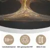 Lichtjes - Boom - Abstract - Zwart Akoestische PET Vilt - Rond klein -closeup_NL