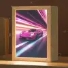 Raceauto - Roze - Neon Light Box met kabel klein -zzz_3d_website