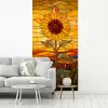 Zonnebloem - Mozaïek - Zonsondergang - Geel fotobehang vinyl groot -woonkamer