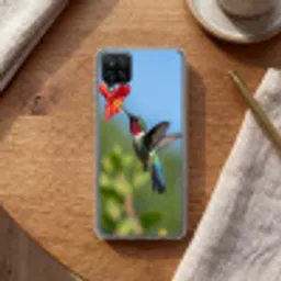 Kolibrie - Bloem - Natuur - Groen Telefoonhoesje Samsung Galaxy A12 klein -sfeer1