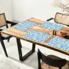 Mint - Blauw - Lijnen - Abstract Placemat vinyl groot 368 -zzsfeer4_Kitchenyeah-website