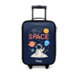 Astronaut - Quote - Planeten - Sterren Kinderkoffer - Zwart klein -3d