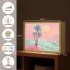 Palmbomen - Golven - Zee Light Box met batterij (Wandlamp) middel -USP_websiteoverzichtNL