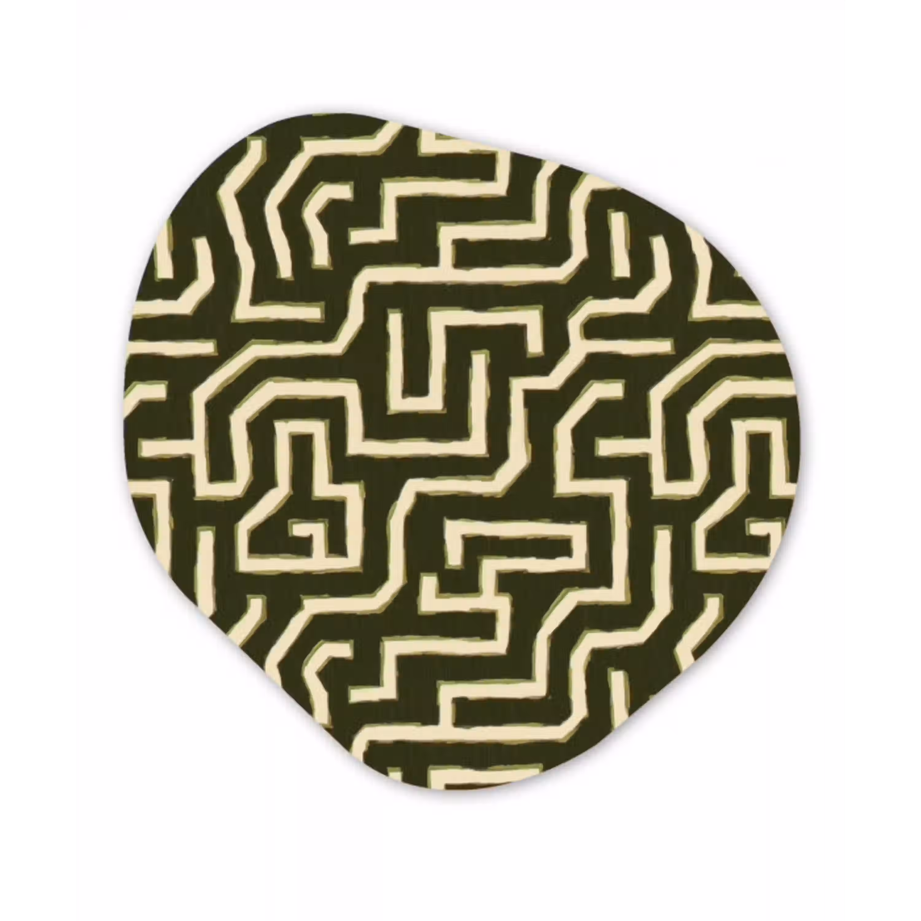 Lijnen - Abstract - Groen Wandcirkel Organisch Forex 3mm klein 629 -3d