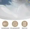 Blauw - Modern - Marmer - Abstract - Goud Akoestische PET Vilt - Rond klein -closeup_NL