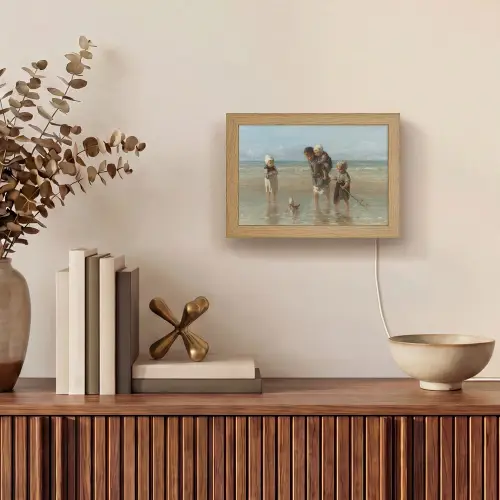 Oude meesters - Kunst - Kinderen der zee - Jozef Israëls Light Box met kabel (Tafellamp) klein -sfeer2
