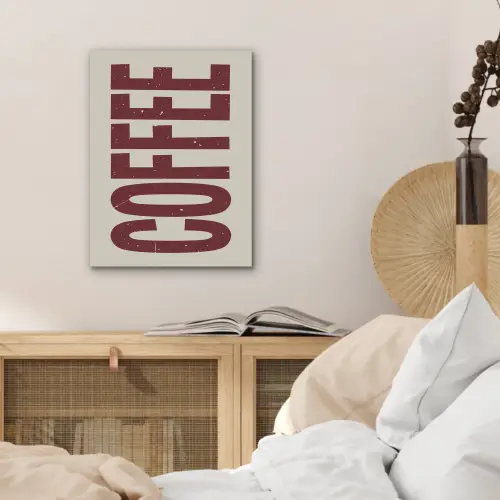 Koffie -Japandi - Rood - Vintage PET vilt klein -sfeer3