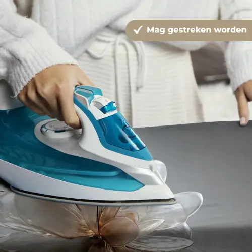 Bloem - Wit - Neutraal Wandkleed katoen klein -sfeer9