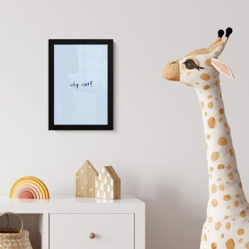 Why not - Blauw - Donker blauw - Quote fotolijst zwart zonder passe partout klein -usfeer4_kinderkamer