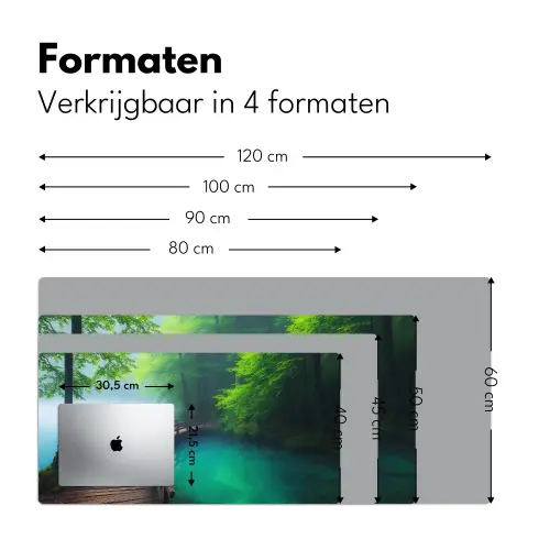 Brug - Water - Rivier - Bos Muismat XXL klein -sfeer5