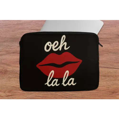 Lip - Rood - Quote laptophoes neopreen klein -tafel