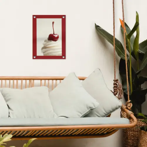 Cupcake - Kers - Rood tuinposter los doek klein -sfeer7