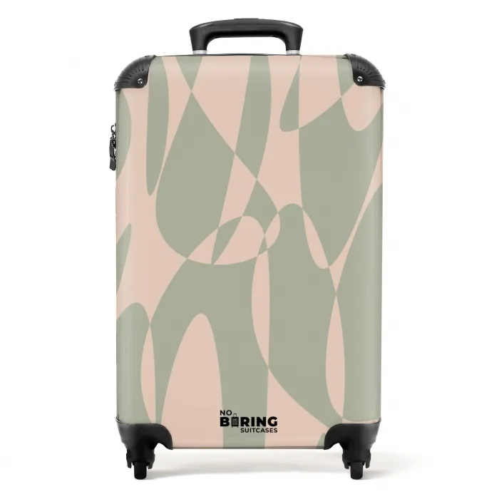 Abstract - Saliegroene structuur NBS - Handbagage koffer - Kinderen Unisex middel -productfoto_recht