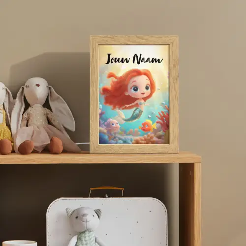 Zeemeermin - Vissen - Koraal Light Box met kabel (Kinderlampje) klein -sfeer2_kind