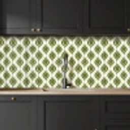 Patroon - Retro - Groen keuken achterwand 2 middel 871 -sfeer1