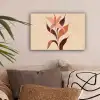 Minimalistisch - Bloem - Bladeren - Beige canvas 2cm klein -sfeer1