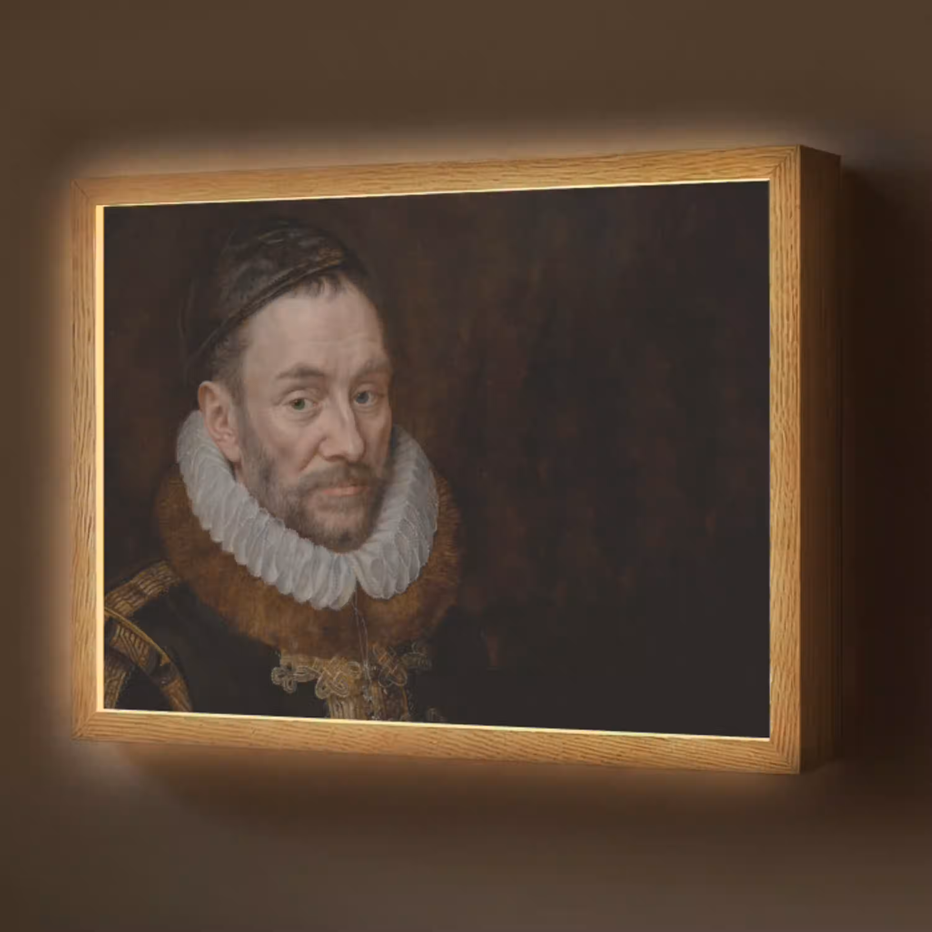 Willem van Oranje - Schilderij - Oude meesters - Kunst Light Box met batterij (Wandlamp) middel -z3d_website