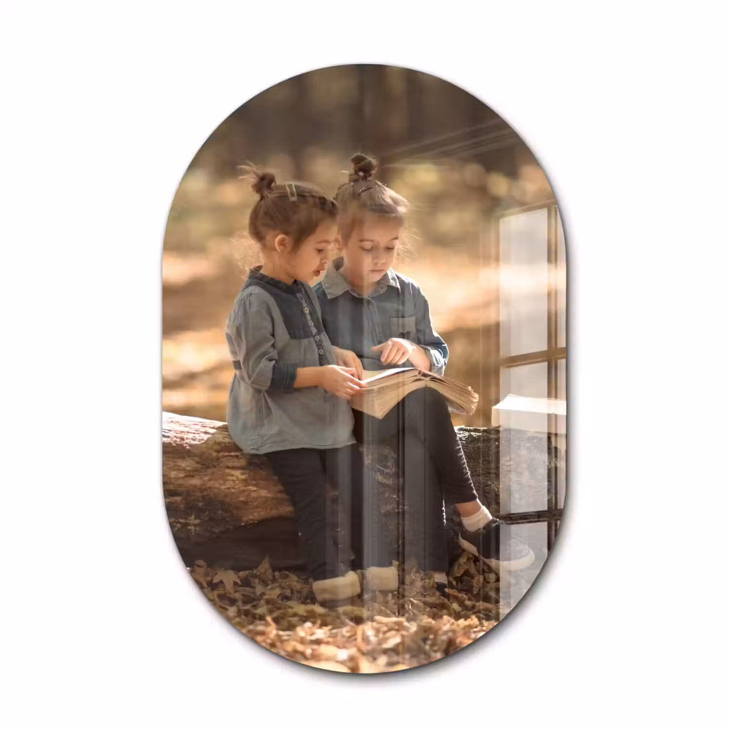 Muurovaal met foto - Plexiglas