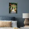 Doorkijk - Bloemen - Natuur - Bloementuin poster papier klein -sfeer2