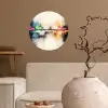 Abstract - Kleurexplosie - Landschap Wandcirkel behangsticker klein -sfeer1