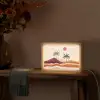 Palmbomen - Abstract - Zon - Heuvels Light Box met kabel (Tafellamp) klein -sfeer4