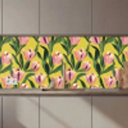 Tulpen - Botanisch - Geel keuken achterwand 2 middel 871 zz_3dshopping