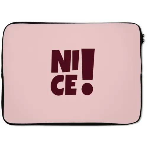 Nice - Uitroepteken - Roze laptophoes neopreen klein -zkaufland3dotto