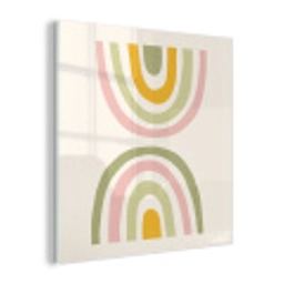 Regenboog - Pastel - Groen - Roze - Modern plexiglas 5mm klein -z3d