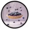 Eten - Taart - Bessen - Blauw Fotolijst rond zonder passe partout klein -3d
