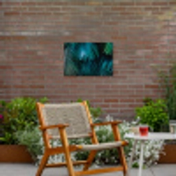 Palmblad - Tropisch - Natuur - Jungle Tuinposter op houten frame 2 cm dik klein -sfeer3